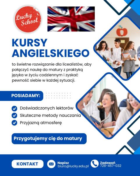 Kursy angielskiego dla licealistów w Lucky School!